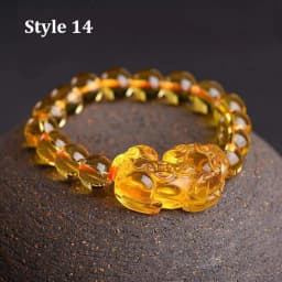 Feng Shui Obsidian Stone Beads Bracelet Wristband Gold Color Black Pixiu Wealth Good Luck Women Bracelet  Men Women Unisex