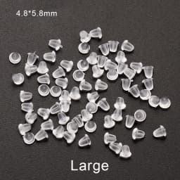 100-200pcs/Lot Rubber Ear Backs Stopper Earnuts Stud Earring Back Supplies For DIY Jewelry Findings Making Accessories Wholesale