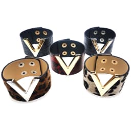Europe Crack Leather Bracelet For Women Femme All-Match V Word Wide Punk Style Soft Jewellery Cool Wholesale