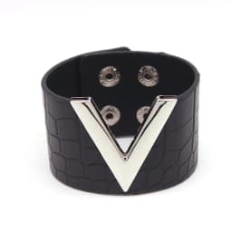 Europe Crack Leather Bracelet For Women Femme All-Match V Word Wide Punk Style Soft Jewellery Cool Wholesale