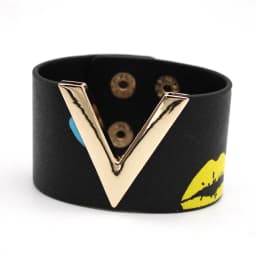 Europe Crack Leather Bracelet For Women Femme All-Match V Word Wide Punk Style Soft Jewellery Cool Wholesale