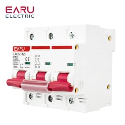 EARU DC 1000V 1/2/3/4P Solar Mini Circuit Breaker Overload Protection Switch 6A~63A/80A/100A/125A MCB for Photovoltaic PV System