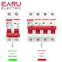 EARU DC 1000V 1/2/3/4P Solar Mini Circuit Breaker Overload Protection Switch 6A~63A/80A/100A/125A MCB for Photovoltaic PV System