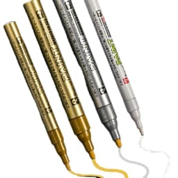 1PC Metallic Silver Paint Pen Gold Permanent Marker Waterproof for Ceramic DIY Craft Glass Extra Fine Point Painting Stationery