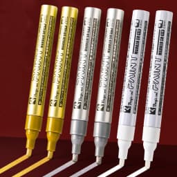 1PC Metallic Silver Paint Pen Gold Permanent Marker Waterproof for Ceramic DIY Craft Glass Extra Fine Point Painting Stationery