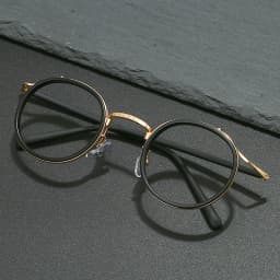 Retro Brand Design Luxury Round Frame Glasses Frame for Men Women Ultralight Stainless Steel Alloy Anti Blue Light Eyeglasses