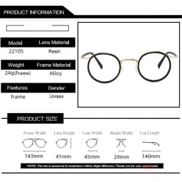 Retro Brand Design Luxury Round Frame Glasses Frame for Men Women Ultralight Stainless Steel Alloy Anti Blue Light Eyeglasses