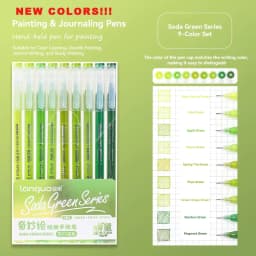 Languo Gel Pen Large Capacity Handbook Pens 6/9Pcs 0.6mm Student Art Diy Doodling Drawing Markers Office Kawaii Art Stationery