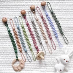 Fashion Baby Silicone Pacifier Chain, 1/4 Pcs Soft Elastic Toy Straps for Teething Toys, Car Seats, Baby Travel Essentials