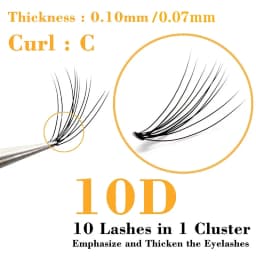Segmented False Eyelash Extension 240 Clusters DIY 10D/20D Soft Natural Thick Mink Lashes Individual Makeup Grafting Eyelashes
