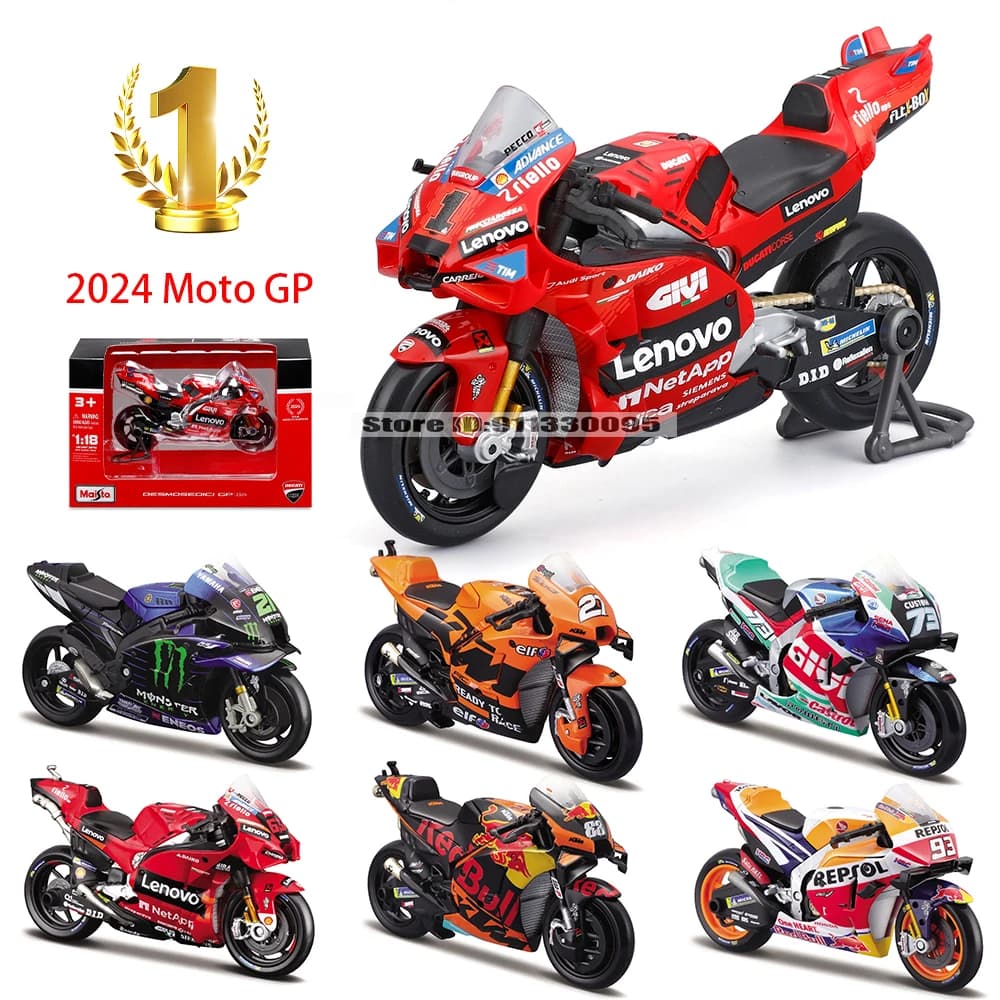 Maisto 1:18 NEW 2024 DucatiLenovo Team Moto GP #1 Francesco Bagnaia Authorized genuine die-casting alloy motorcycle model toys