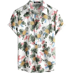 Mens Casual Hawaiian Floral Shirts 3D Full Print Short Sleeve Button Down Tropical Beach For Men Camisa Manga Masculina