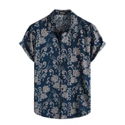 Mens Casual Hawaiian Floral Shirts 3D Full Print Short Sleeve Button Down Tropical Beach For Men Camisa Manga Masculina