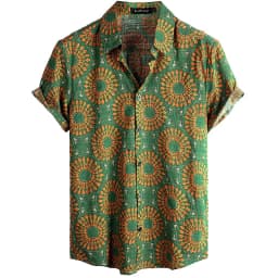 Mens Casual Hawaiian Floral Shirts 3D Full Print Short Sleeve Button Down Tropical Beach For Men Camisa Manga Masculina