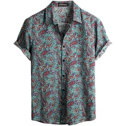 Mens Casual Hawaiian Floral Shirts 3D Full Print Short Sleeve Button Down Tropical Beach For Men Camisa Manga Masculina