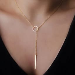 New Fashion Steampunk Dainty Circle Collier Round Minimalist Chain Pendant Necklace For Women Jewelry Gift Cheap Collar