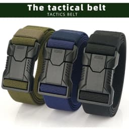New Aluminum Alloy Quick Release Pluggable Buckle Elastic Belts for Men Durable Tactical Belt Cowboy Outdoor Army Belt Hunting