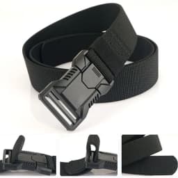 New Aluminum Alloy Quick Release Pluggable Buckle Elastic Belts for Men Durable Tactical Belt Cowboy Outdoor Army Belt Hunting