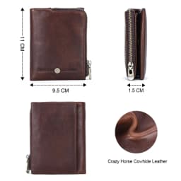 CONTACT'S Genuine Leather Men Short Wallets High Quality Card Holder Coin Purse Money Clip Male Mini Wallet Men's Bag Handbags