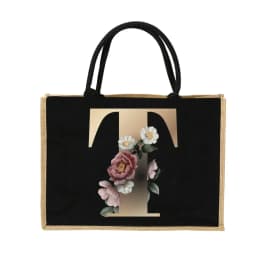 Jute Handbag Shoulder Bag Gold Letters Sacks Jute Imitation Bags Women Shopping Pouch Designer Laminated Bags Dark