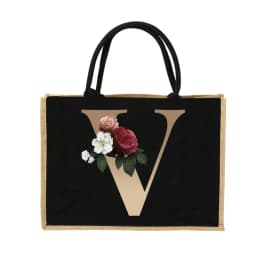 Jute Handbag Shoulder Bag Gold Letters Sacks Jute Imitation Bags Women Shopping Pouch Designer Laminated Bags Dark