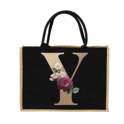 Jute Handbag Shoulder Bag Gold Letters Sacks Jute Imitation Bags Women Shopping Pouch Designer Laminated Bags Dark