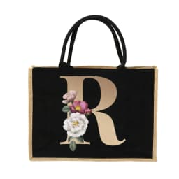 Jute Handbag Shoulder Bag Gold Letters Sacks Jute Imitation Bags Women Shopping Pouch Designer Laminated Bags Dark