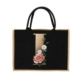 Jute Handbag Shoulder Bag Gold Letters Sacks Jute Imitation Bags Women Shopping Pouch Designer Laminated Bags Dark