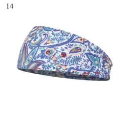 Boho Turbans Yoga Elastic Head Wrap Women Headband Wide Hairbands Headwear Floral Bandanas Fashion Hair Band Accessories YZL05-2