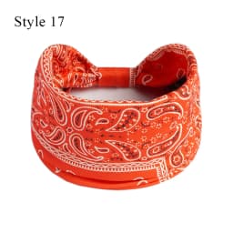 Boho Turbans Yoga Elastic Head Wrap Women Headband Wide Hairbands Headwear Floral Bandanas Fashion Hair Band Accessories YZL05-2