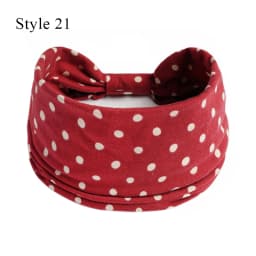 Boho Turbans Yoga Elastic Head Wrap Women Headband Wide Hairbands Headwear Floral Bandanas Fashion Hair Band Accessories YZL05-2