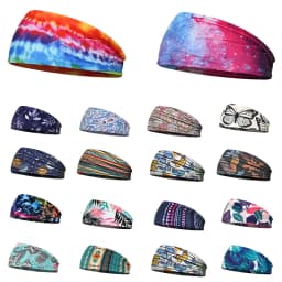 Boho Turbans Yoga Elastic Head Wrap Women Headband Wide Hairbands Headwear Floral Bandanas Fashion Hair Band Accessories YZL05-2