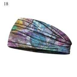 Boho Turbans Yoga Elastic Head Wrap Women Headband Wide Hairbands Headwear Floral Bandanas Fashion Hair Band Accessories YZL05-2