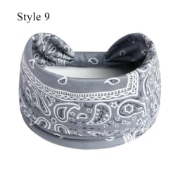 Boho Turbans Yoga Elastic Head Wrap Women Headband Wide Hairbands Headwear Floral Bandanas Fashion Hair Band Accessories YZL05-2