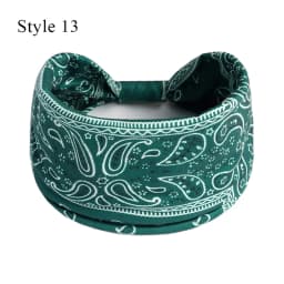Boho Turbans Yoga Elastic Head Wrap Women Headband Wide Hairbands Headwear Floral Bandanas Fashion Hair Band Accessories YZL05-2