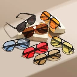 New Pc Frame Round Sunglasses Women Men Vintage Brand Square Sun Glasses for Male Shades Female Eyewear Circular Sunglasses