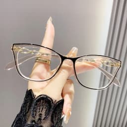 Ladies Trendy Style Reading Glasses New Fashion Cat Eye Hyperopia Blue Light Blocking Computer Glasses Prescription Eyewear +1.5
