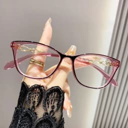 Ladies Trendy Style Reading Glasses New Fashion Cat Eye Hyperopia Blue Light Blocking Computer Glasses Prescription Eyewear +1.5