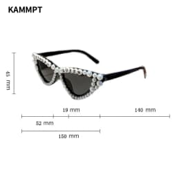 KAMMPT Cat Eye Design Gift Shades Shiny Pearl Decor Pink Present Glasses for Women's Birthday Party Favor Ladies Props Frame