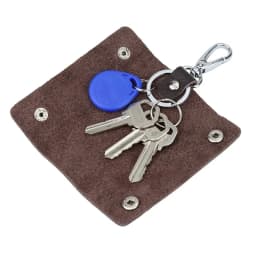 Men's Key Case Genuine Leather Door Key Bag Keychain Holder Metal Hook Mini Household Keys Wallet