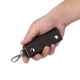 Men's Key Case Genuine Leather Door Key Bag Keychain Holder Metal Hook Mini Household Keys Wallet