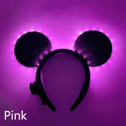 1pc Lovely Glowing Light Up Mouse Ears Headbands LED Neon Mickey Hairband Boy Girls Luminous Headbands Cosplay Hair Accessories