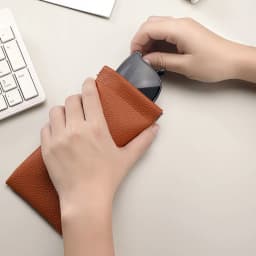 Glasses Case Women's Lychee PU Leather Glasses Storage Bag Automatic Closed Cover Soft Eyewear Pouch Data Cable Organiser 2024