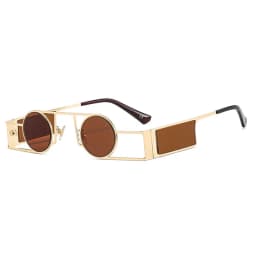 Fashion Punk Round Sunglasses Women Luxury Brand Vintage Metal Frame Sun Glasses Female Classic Gradient Eyewear UV400 Driver