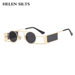 Fashion Punk Round Sunglasses Women Luxury Brand Vintage Metal Frame Sun Glasses Female Classic Gradient Eyewear UV400 Driver