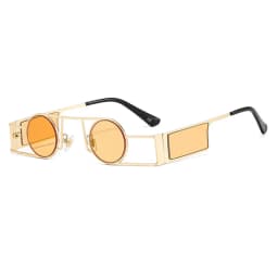 Fashion Punk Round Sunglasses Women Luxury Brand Vintage Metal Frame Sun Glasses Female Classic Gradient Eyewear UV400 Driver