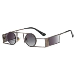 Fashion Punk Round Sunglasses Women Luxury Brand Vintage Metal Frame Sun Glasses Female Classic Gradient Eyewear UV400 Driver