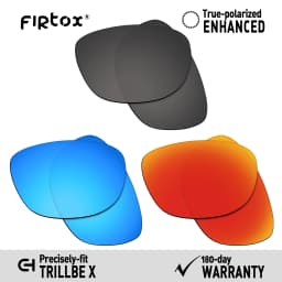 Firtox True UV400 Polarized Lenses Replacement for Oakley Trillbe X OO9340 Sunglasses (Lens Only) - Multiple Colors