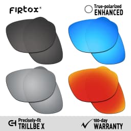 Firtox True UV400 Polarized Lenses Replacement for Oakley Trillbe X OO9340 Sunglasses (Lens Only) - Multiple Colors
