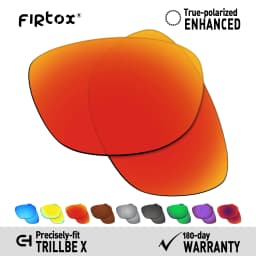Firtox True UV400 Polarized Lenses Replacement for Oakley Trillbe X OO9340 Sunglasses (Lens Only) - Multiple Colors